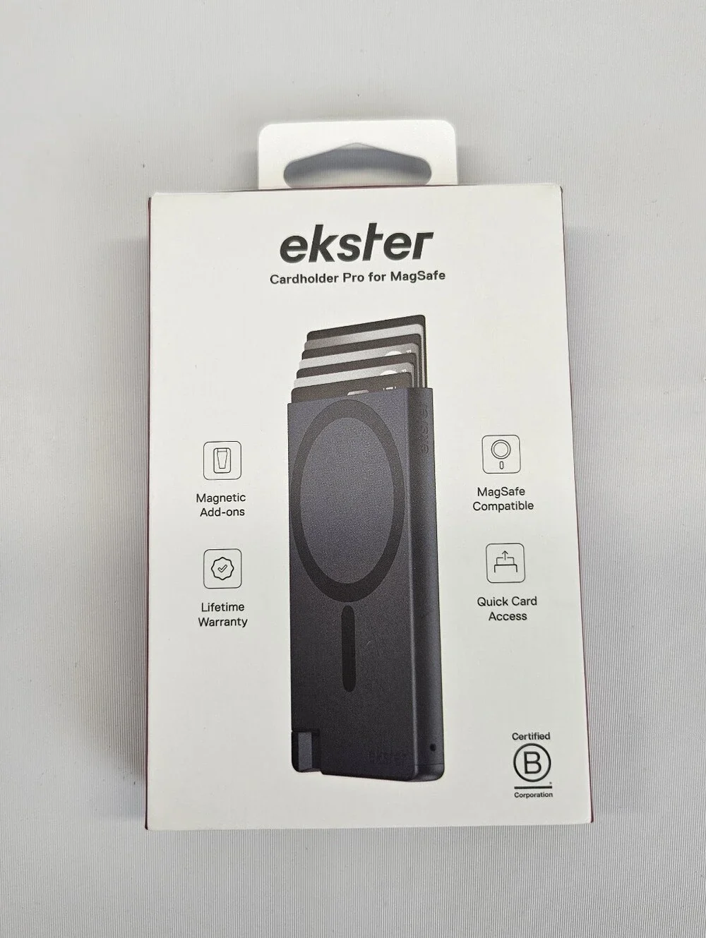 Ekster Cardholder Pro MagSafe Finder Card Cash Clip Black RFID Blocking